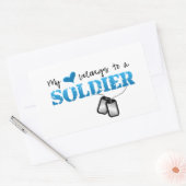 Mijn hart behoort tot een soldaat rechthoekige sticker (Envelop)