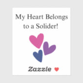 Mijn hart behoort tot een Soldaat-Sticker Sticker (Vel)