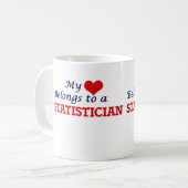 Mijn hart behoort tot een statisticus koffiemok (Voorkant links)