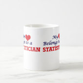 Mijn hart behoort tot een statisticus koffiemok (Center)