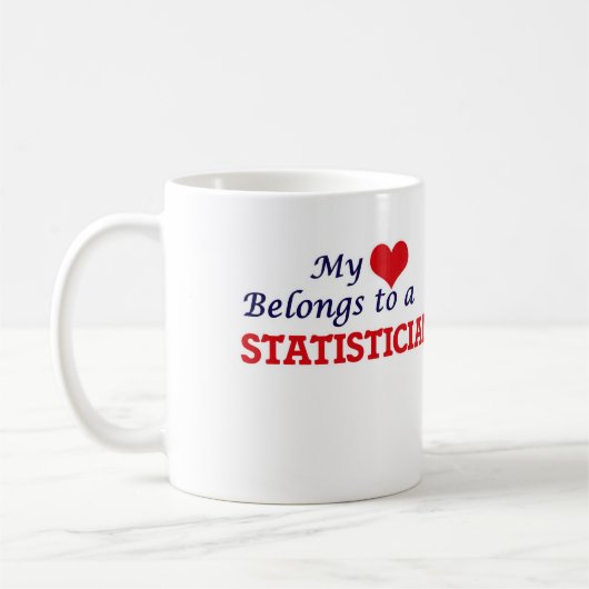 Mijn hart behoort tot een statisticus koffiemok (Links)