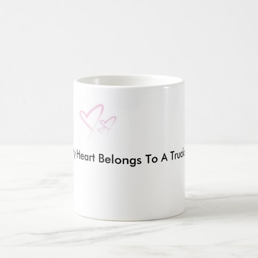 Mijn hart behoort tot een trucker koffiemok (Center)