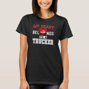 Mijn hart behoort tot een Trucker T-shirt