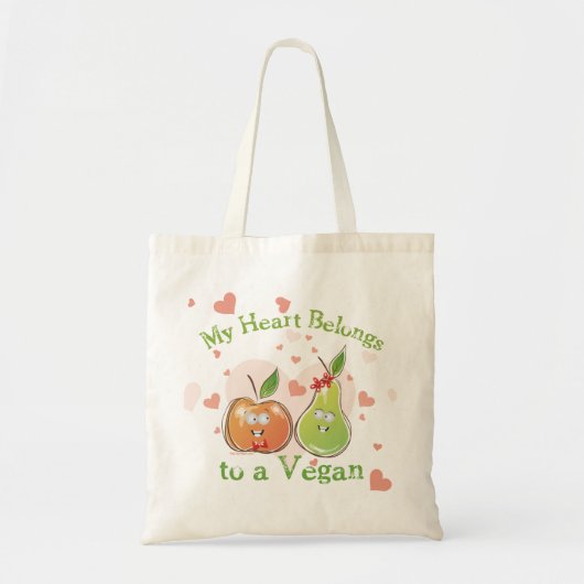 Mijn hart behoort tot een Vegaan Tote Bag (Voorkant)