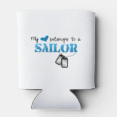 Mijn hart behoort tot een verzender blikjeskoeler (Achterkant)