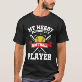 Mijn hart behoort tot een vriend van een Softball  T-shirt