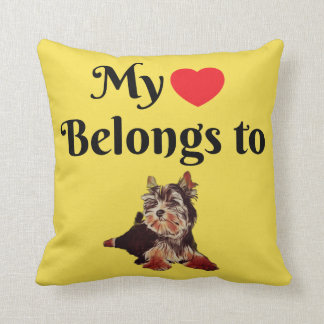 Mijn hart behoort tot een Yorkshire Terrier Pillow Kussen