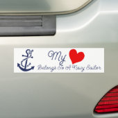 Mijn hart behoort tot een zeemacht. bumpersticker (Op auto)