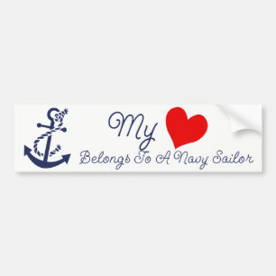 Mijn hart behoort tot een zeemacht. bumpersticker