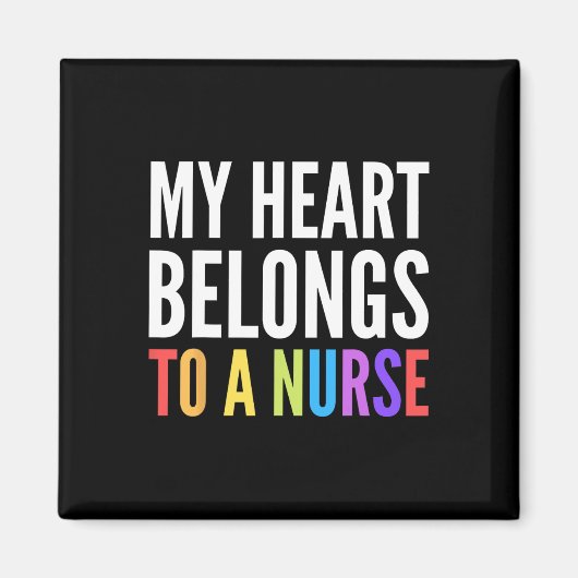 Mijn hart behoort tot een zuster Valentijn Love Rn Magneet (Voorkant)