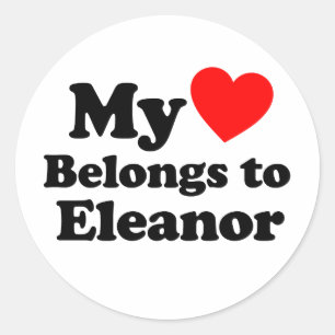 Mijn Hart behoort tot Eleanor Ronde Sticker
