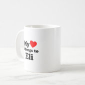 Mijn hart behoort tot Eli Koffiemok (Voorkant links)