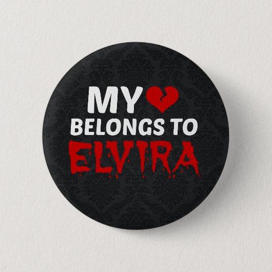 Mijn hart behoort tot Elvira Ronde Button 5,7 Cm (Voorkant)