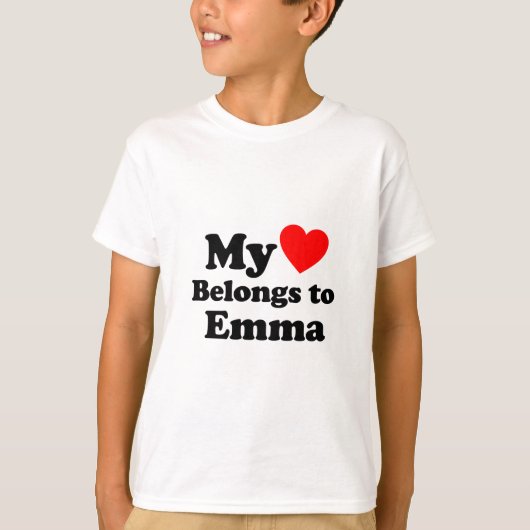 Mijn hart behoort tot Emma T-shirt (Voorkant)