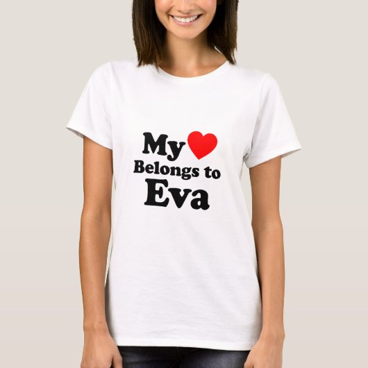 Mijn hart behoort tot Eva T-shirt (Voorkant)