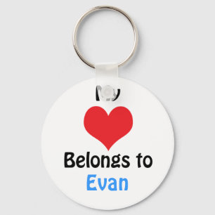 Mijn hart behoort tot Evan Sleutelhanger