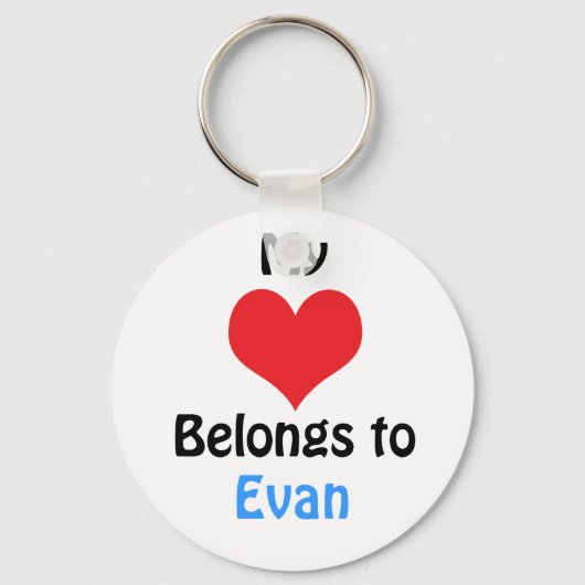 Mijn hart behoort tot Evan Sleutelhanger (Voorkant)