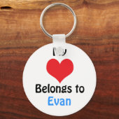 Mijn hart behoort tot Evan Sleutelhanger (Voorkant)