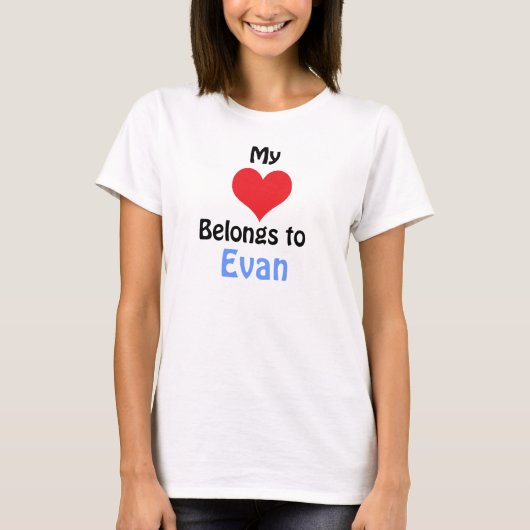 Mijn hart behoort tot Evan T-shirt (Voorkant)