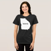 Mijn hart behoort tot Georgië Tri-Blend Shirt (Voorkant volledig)