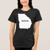 Mijn hart behoort tot Georgië Tri-Blend Shirt (Voorkant)