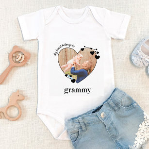 Mijn hart behoort tot Grammy's personaliseer Baby  Romper