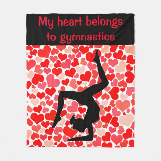 Mijn hart behoort tot Gymnastics Fleece Blanket (Voorkant)
