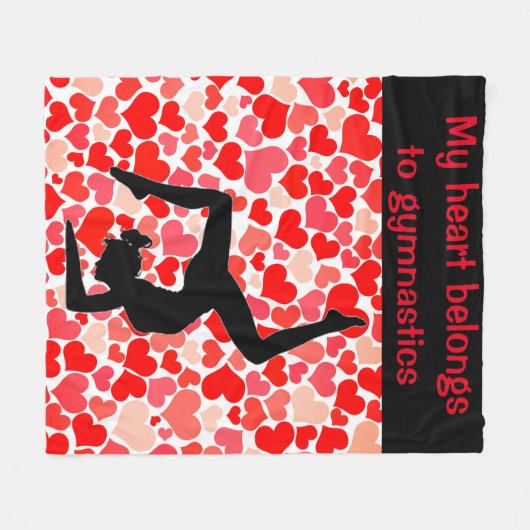 Mijn hart behoort tot Gymnastics Fleece Blanket (Voorkant (Horizontaal))