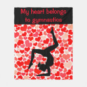 Mijn hart behoort tot Gymnastics Fleece Blanket Deken (Voorkant)