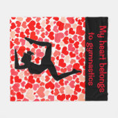 Mijn hart behoort tot Gymnastics Fleece Blanket Deken (Voorkant (Horizontaal))