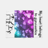 Mijn hart behoort tot Gymnastics Fleece Blanket Deken (Voorkant (Horizontaal))