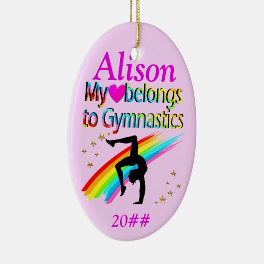 MIJN HART BEHOORT TOT GYMNASTIEK CUSTOM ORNAMENT (Rechts)
