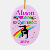 MIJN HART BEHOORT TOT GYMNASTIEK CUSTOM ORNAMENT (Voorkant)