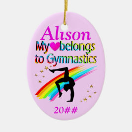 MIJN HART BEHOORT TOT GYMNASTIEK CUSTOM ORNAMENT