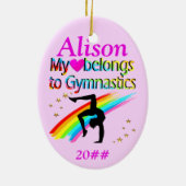 MIJN HART BEHOORT TOT GYMNASTIEK CUSTOM ORNAMENT (Achterkant)