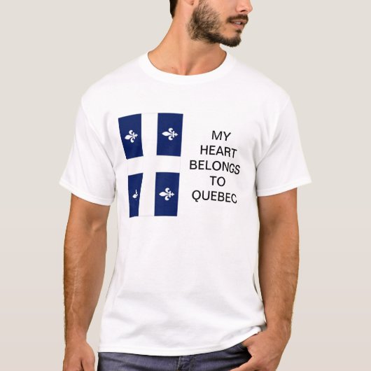 Mijn hart behoort tot het Quebec-T-shirt T-shirt (Voorkant)
