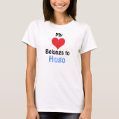 Mijn hart behoort tot Hugo T-shirt (Voorkant)