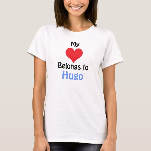Mijn hart behoort tot Hugo T-shirt (Voorkant)