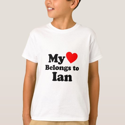 Mijn hart behoort tot Ian T-shirt (Voorkant)