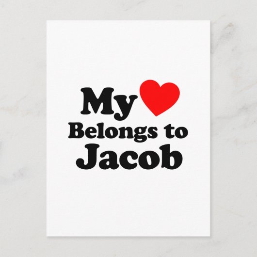 Mijn hart behoort tot Jacob Briefkaart (Voorkant)