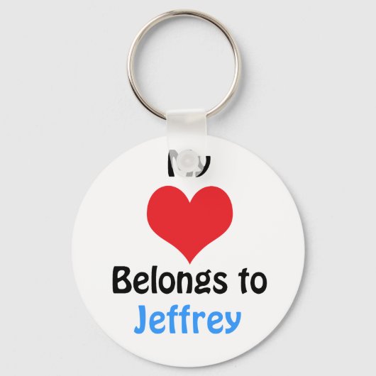 Mijn hart behoort tot Jeffrey Sleutelhanger (Voorkant)