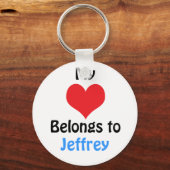 Mijn hart behoort tot Jeffrey Sleutelhanger (Voorkant)