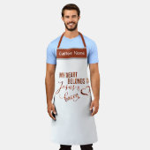 Mijn hart behoort tot Jezus en Bacon BBQ Grill Che Schort (Gedragen)