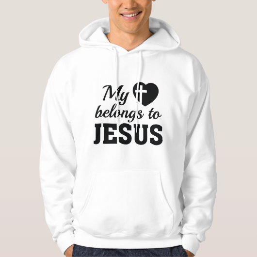 Mijn hart behoort tot Jezus Hoodie (Voorkant)