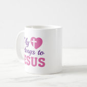 Mijn hart behoort tot Jezus Koffiemok (Voorkant links)