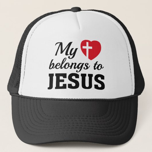 Mijn hart behoort tot Jezus Trucker Pet (Voorkant)