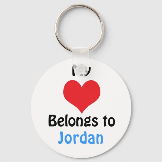 Mijn hart behoort tot Jordanië Sleutelhanger (Voorkant)