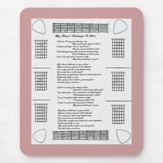 Mijn hart behoort tot jou muismat (Voorkant)