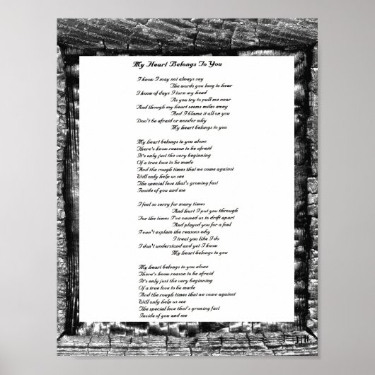 Mijn hart behoort tot jou poster (Voorkant)