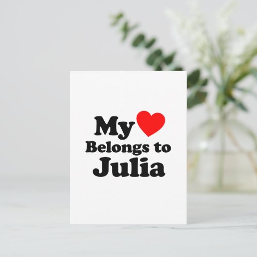 Mijn Hart behoort tot Julia Briefkaart (Staand voorkant)